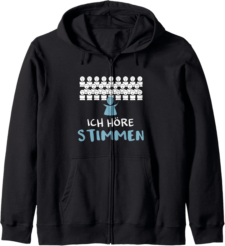 Ich höre Stimmen Lustiges Chorleiter Dirigenten Design Kapuzenjacke