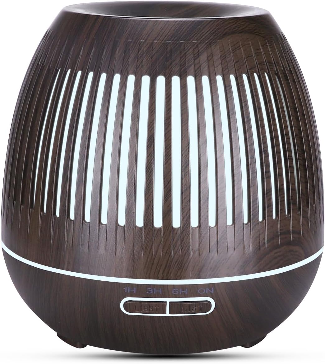 Luftbefeuchter Aroma Diffuser für Duftöle | Fernbedienung + Zeitschaltuhr | 400ml | Duftlampe Aromat