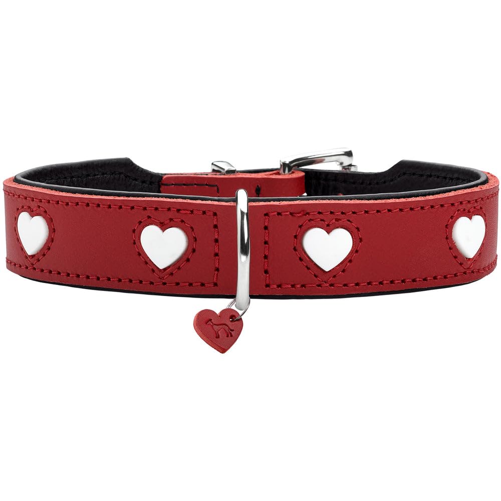 HUNTER Halsband Love Farbe rot/schwarz, Grösse 47, 47
