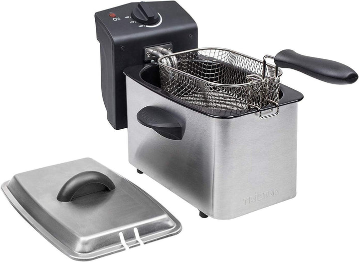 Tristar Edelstahl Fritteuse - mit 2 Liter Fassungsvermögen, Kaltzonefunktion und einstellbarem Therm