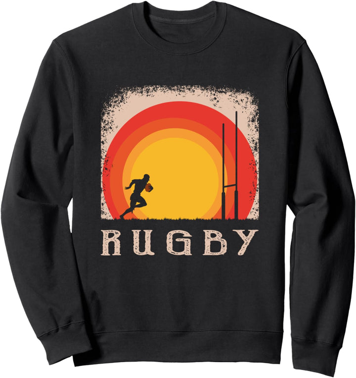 Weinlese Art Rugby T Shirt Rugby spieler Fan Stück Sweatshirt