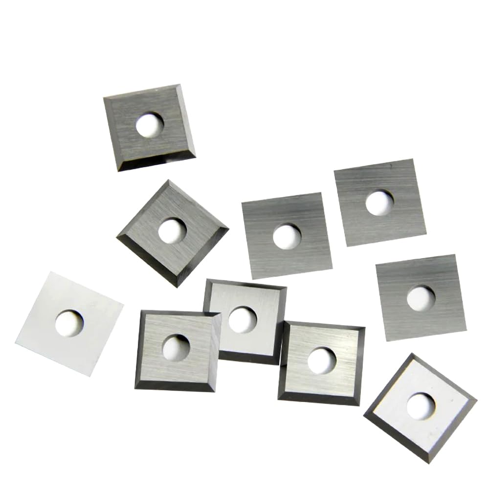 glryd Hartmetall-Wendeplatten, Wendeplatten Wendemesser 10 Stück Ersatzklingen, 12x12x1,5 mm, 35°, V