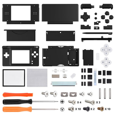 eXtremeRate Full Gehäuse Case für Nintendo DS Lite NDSL, DIY-Ersatz Voll Hülle&Knöpfen&Screen Protec