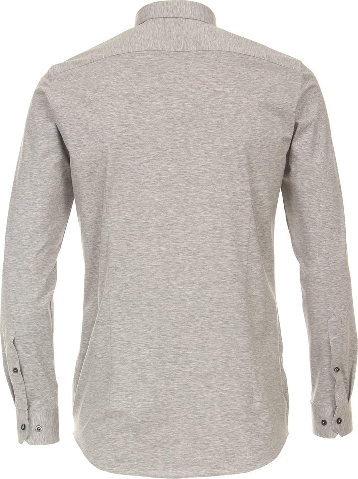 Venti - Body Fit - Herren Langarm Hemd (123955800), Grösse:41, Farbe:Silber (700)