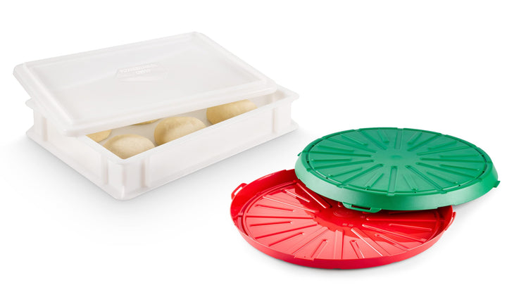 DIE BOX FABRIK 1x Pizzaballenbox Gusto + 1x Deckel + 1x Avantibox (Aufbewahrungsbox) 40x30x7 cm, Tei