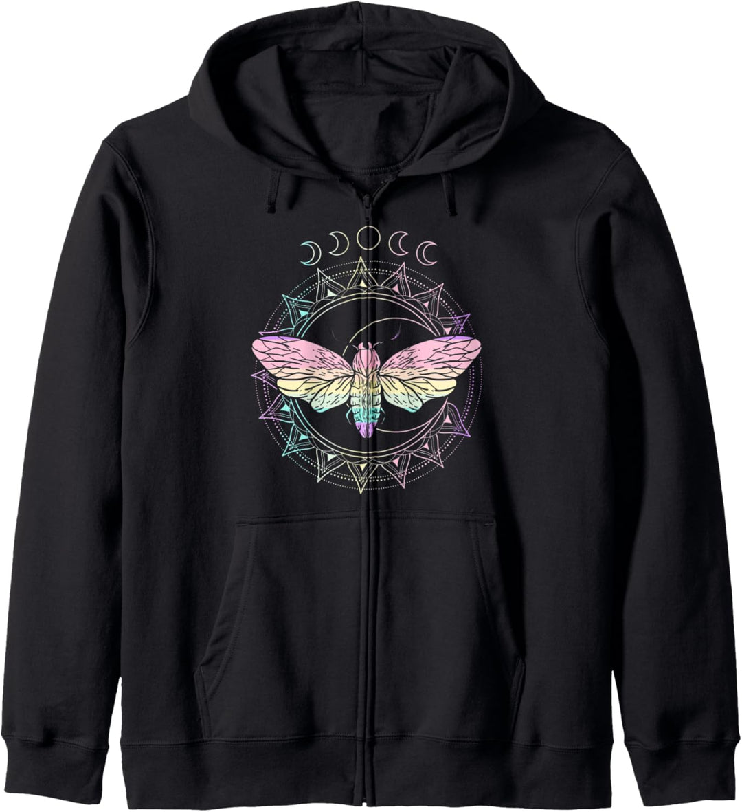 Halbmond Okkultismus Insekt Astrologie Motte Pastel Goth Kapuzenjacke
