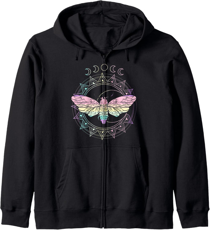 Halbmond Okkultismus Insekt Astrologie Motte Pastel Goth Kapuzenjacke