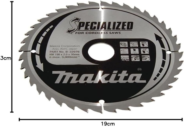Makita Specialized Saegeblatt, 190 x 30 mm, 40Z, B-32976