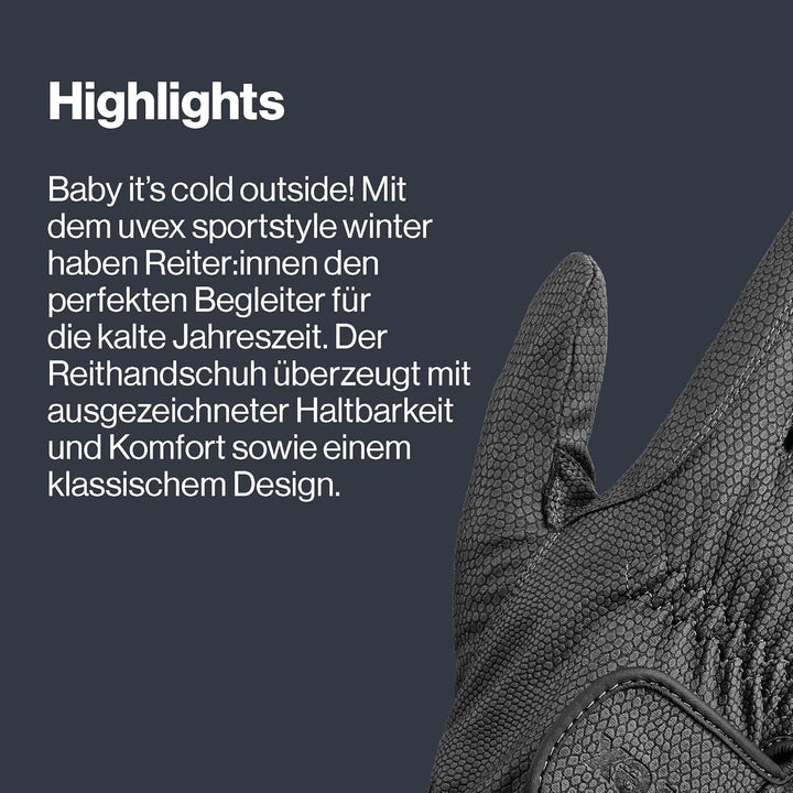 uvex sportstyle winter - dehnbarer Reithandschuh für Damen und Herren - exzellenter Grip & strapazie