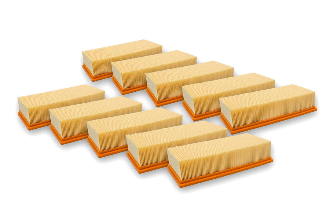 vhbw 10x Flachfaltenfilter Ersatz für Kärcher 6.907-276.0, 6.904-095.0, 6.904-283.0, 6.904-283 für S