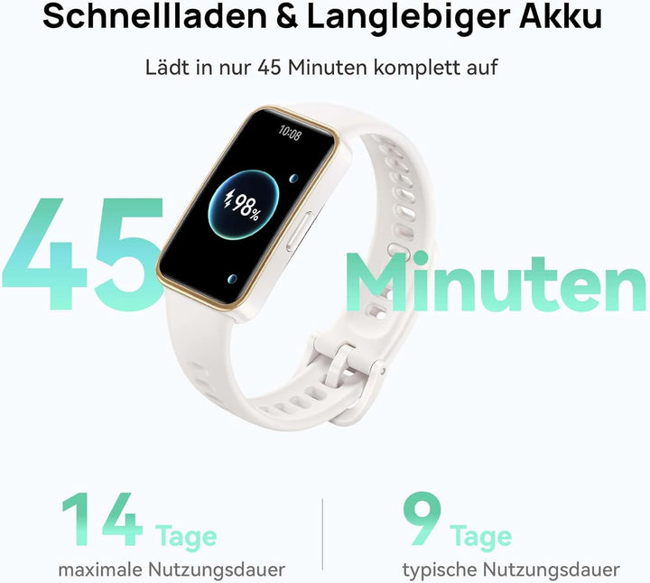 HUAWEI Band 9, Bluetooth, iOS & Android, bis zu 14 Tage Akkulaufzeit, Comfortable Wear, TruSleep 4.0