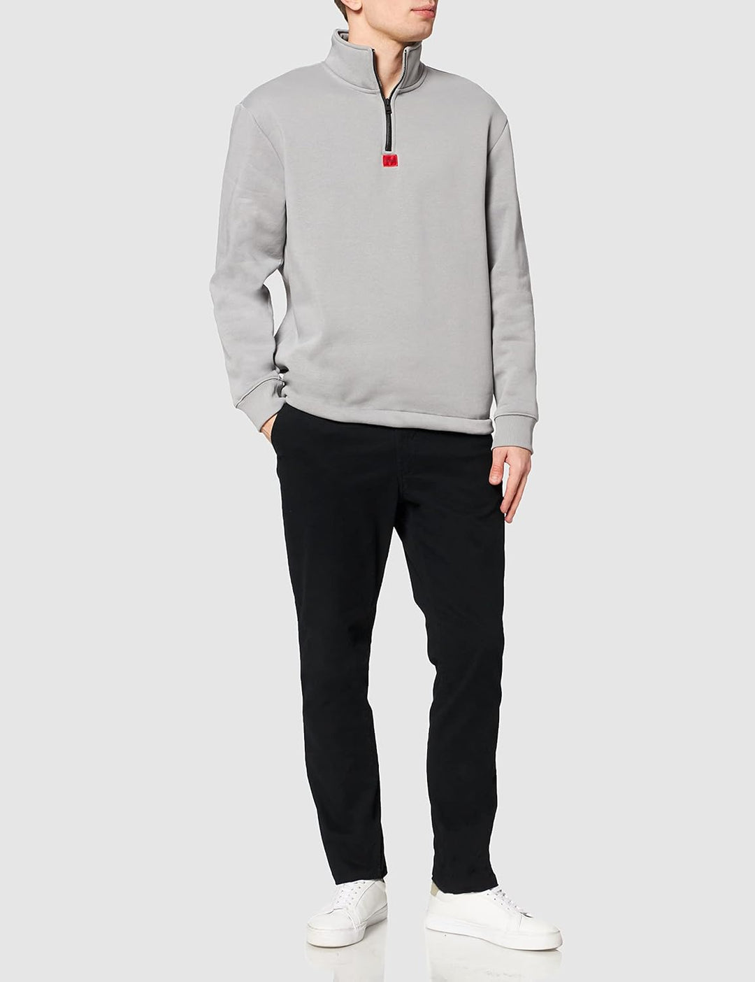 HUGO Herren Durton Sweatshirt XL Silver47, XL Silver47