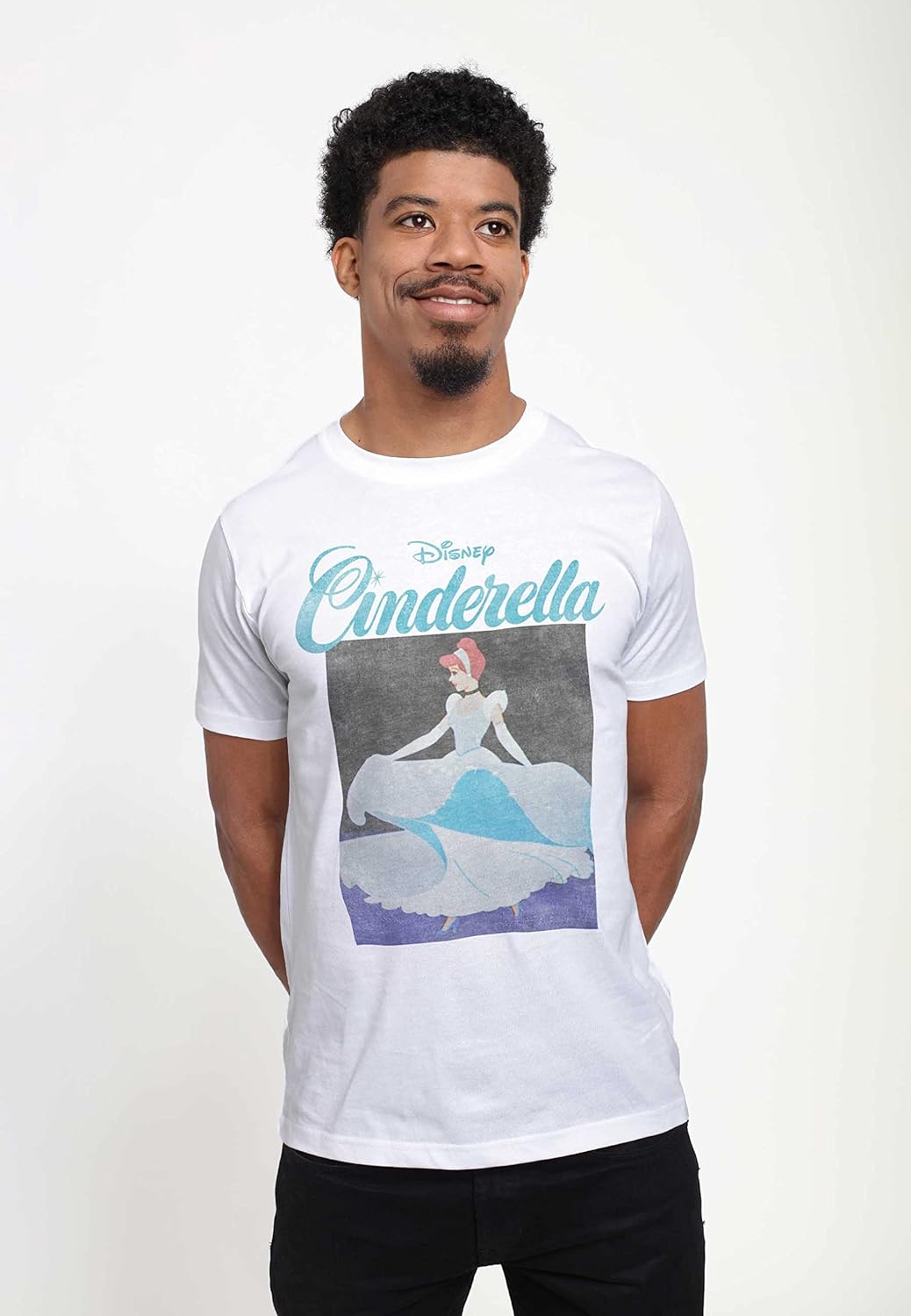 Disney Unisex Cinderella Chindy Squared Organic Short Sleeve T-shirt, Weiss, XL