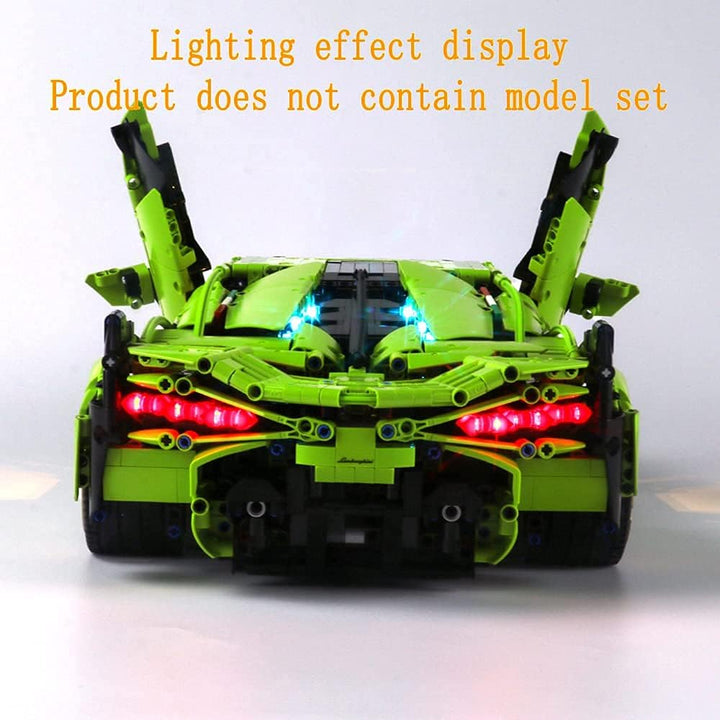 GEAMENT LED Beleuchtung Kit Kompatibel mit Lego Lamborghini Sian (Sián) FKP 37 - für Technic 42115 R