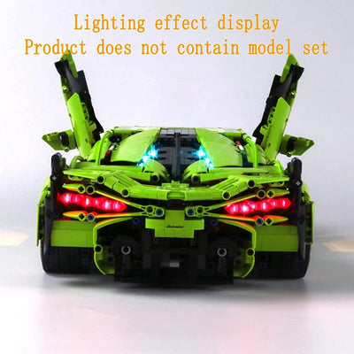 GEAMENT LED Beleuchtung Kit Kompatibel mit Lego Lamborghini Sian (Sián) FKP 37 - für Technic 42115 R