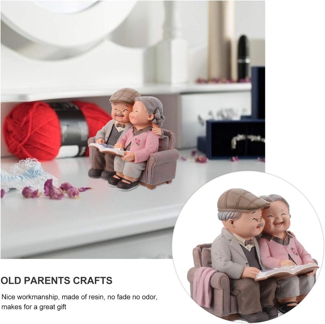 BESPORTBLE Miniatur Fee Garten Figuren Oma Opa Statue Kleine Feen Figuren Kuchen Figuren Älteres Paa