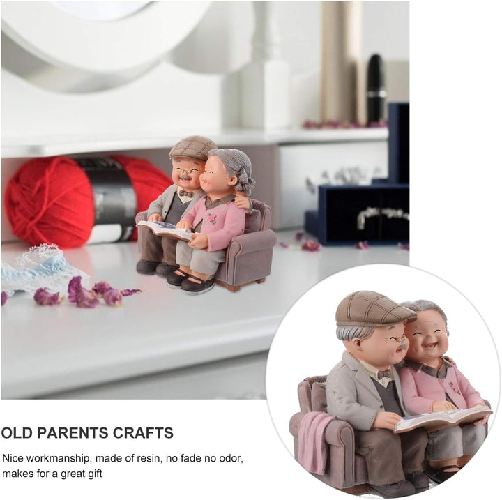 BESPORTBLE Miniatur Fee Garten Figuren Oma Opa Statue Kleine Feen Figuren Kuchen Figuren Älteres Paa