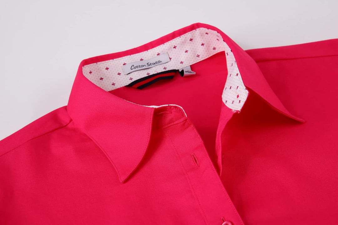 Alex Vando Bluse Damen Langarm Hemd Damen Stretch – Business Button Down Shirts, Bügelfrei Arbeitshe