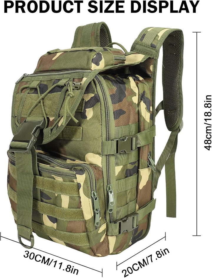 SHANNA Militärrucksack 35L/50L Armee Rucksack Molle, Hohe Kapazität Trekkingrucksack Wanderrucksäcke