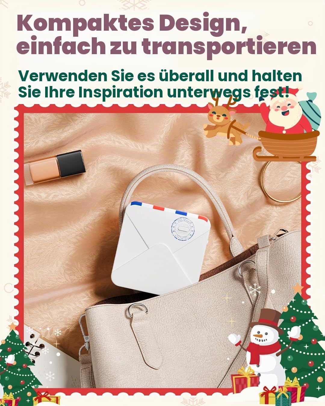 Phomemo M02S Mini-Thermodrucker-Set - Wireless Bluetooth Portable 300dpi HD-Druck mit wiederaufladba