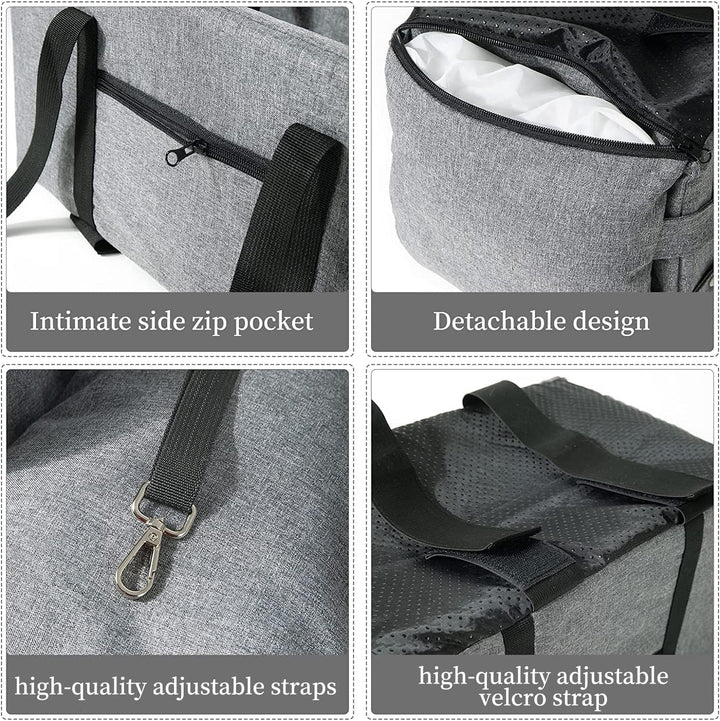 Litthing Autositz für Hunde, Konsolensitzerhöhung für Haustiere mit festem Klettverschluss und verst