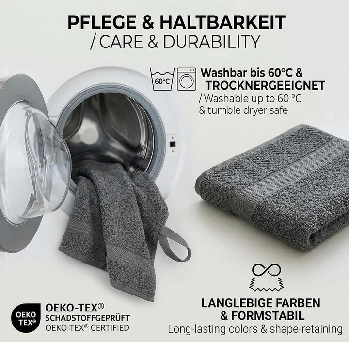 Betz 10-TLG. Handtuch-Set Premium 100% Baumwolle 2 Duschtücher 4 Handtücher 2 Gästetücher 2 Waschhan