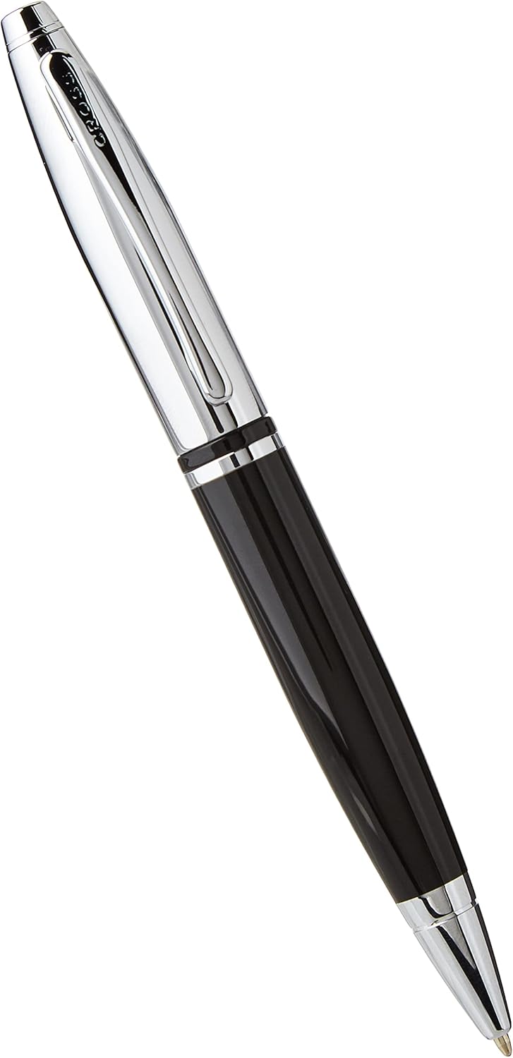 Cross Calais Kugelschreiber (Drehmechanik, Strichstärke M, Schreibfarbe: schwarz, inkl. Geschenkbox)