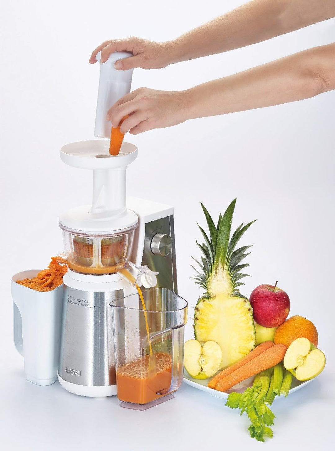 Ariete 00C017710AR0 Slow Juicer 177 aus Edelstahl für mehr und qualitativ besseren Saftertrag, 400 W