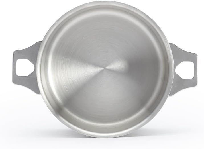 De Buyer Kasserolle-Bratentopf, Edelstahl, Silber, 18 cm 25.4 x 0.8 x 9 cm, 25.4 x 0.8 x 9 cm