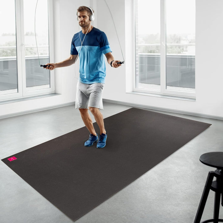 Cardio Mat Fitnessmatte, 2,00 x 1,15 m | inkl. Aufbewahrungstasche, abriebfest, desinfizierbar, mit