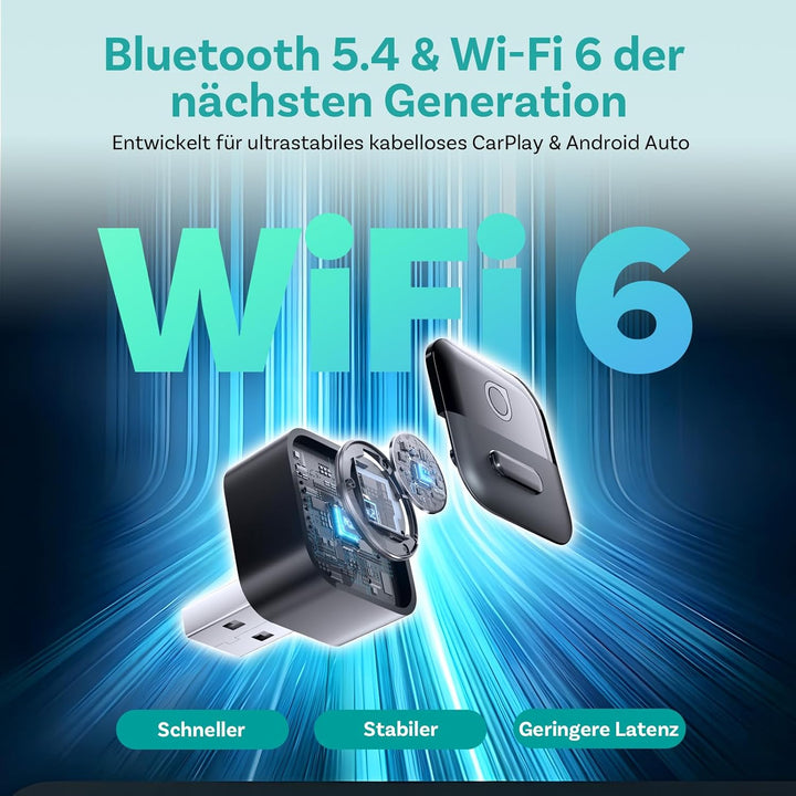 OTTOCAST (2026 Neu) 2-in-1 Wireless CarPlay & Android Auto Adapter, Mini Pico mit EIN-Knopf-Trennung