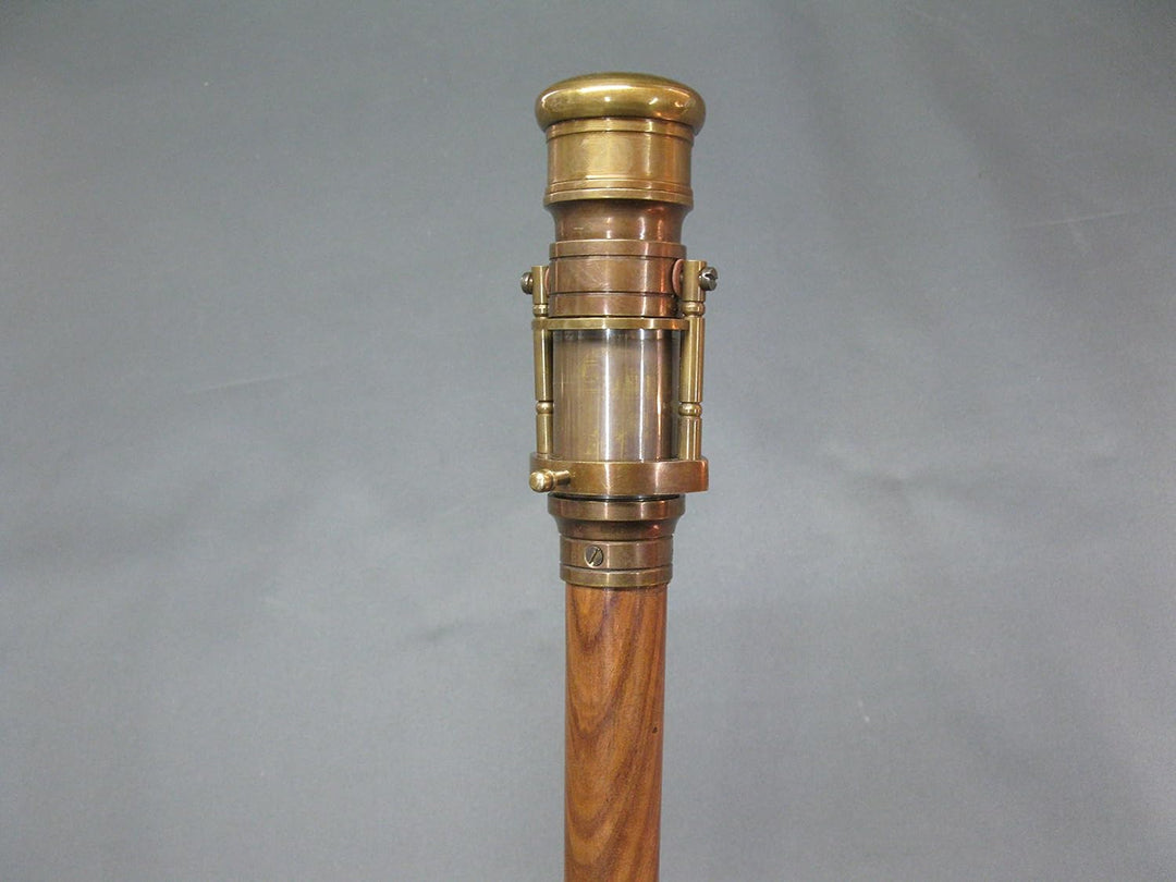 Gehstock Spazierstock Wanderstock Edelholz mit Fernglas Fernrohr Kapitänsstock 97cm M37