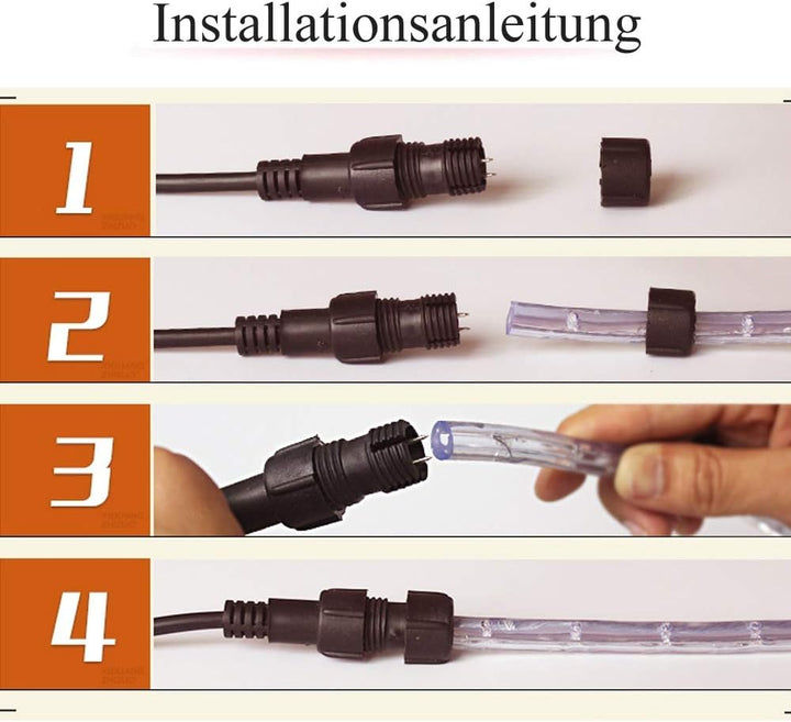 Jopassy LED Lichterschlauch für aussen, 30m LED Lichtschlauch mit 8 Leuchtmodi, Lichtschläuche Wasse