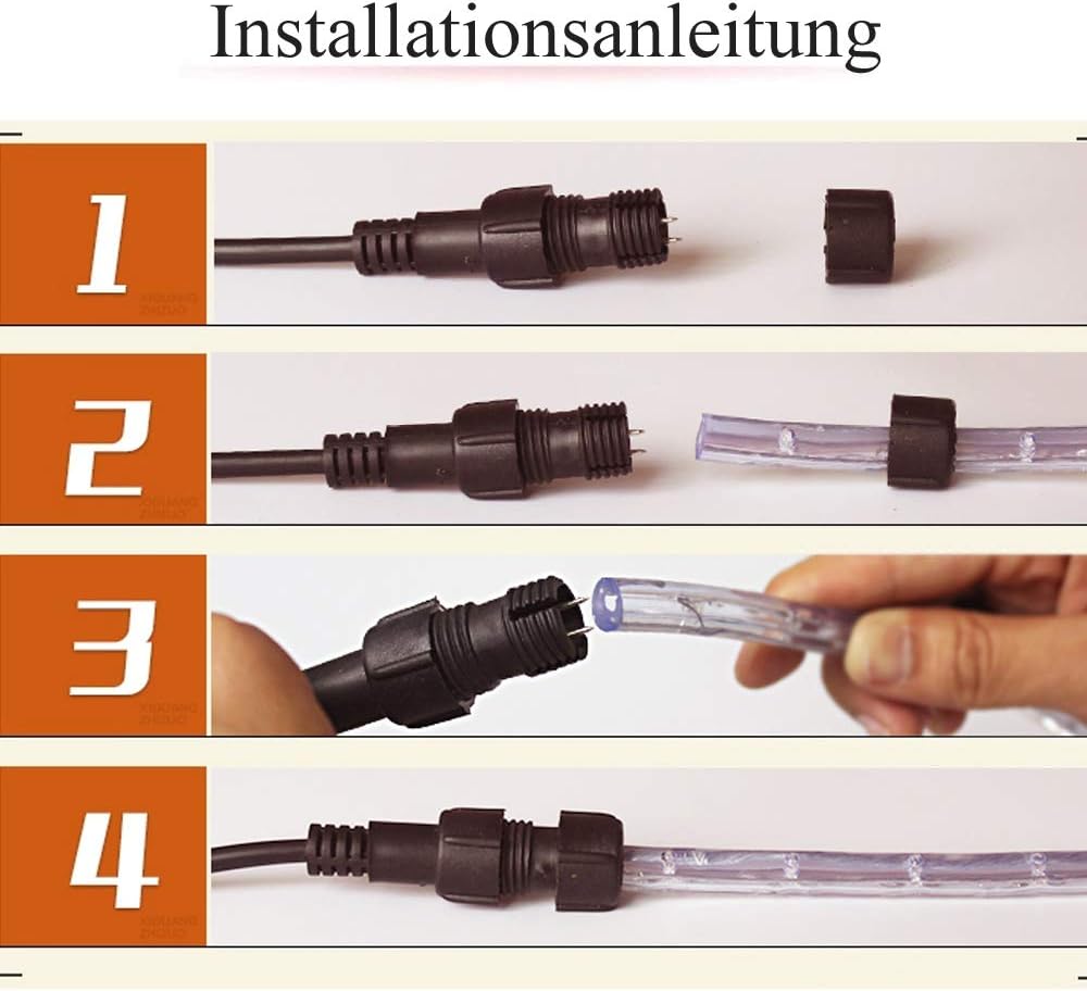 Jopassy LED Lichterschlauch für aussen, 30m LED Lichtschlauch mit 8 Leuchtmodi, Lichtschläuche Wasse