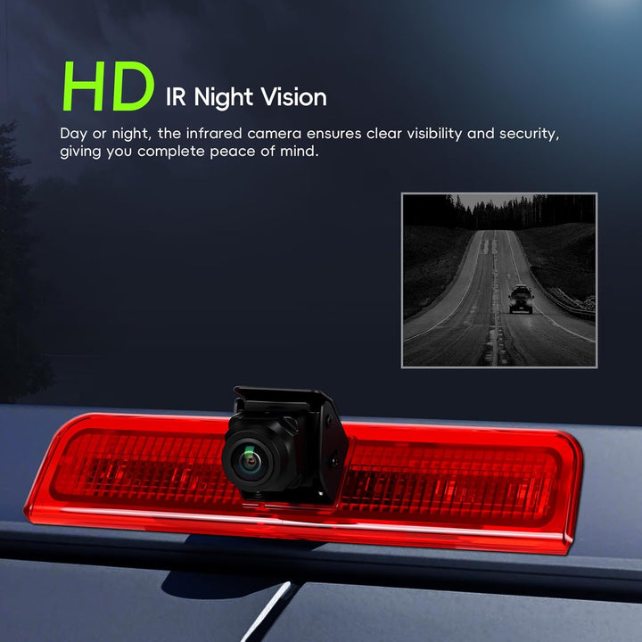 SIXWIN 720P Rückfahrkamera mit Bremsleuchte, Auto Rückfahrkamera für VW Caddy 2003-2015,140° Weitwin