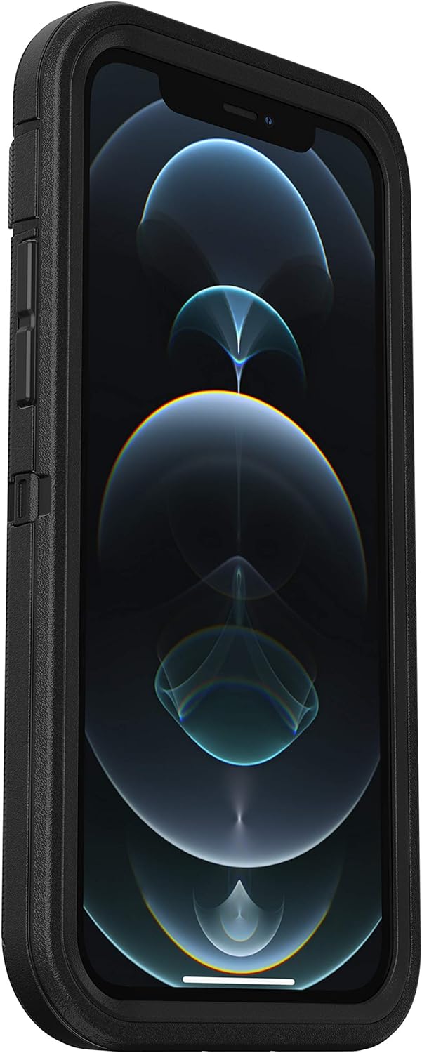 OtterBox Defender - robuste, sturzsichere und 3-lagige Schutzhülle für Apple iPhone 12/12 Pro, schwa