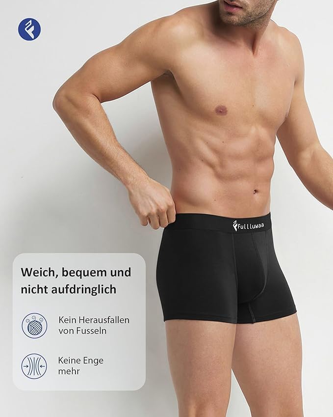 Fullluwaa Boxershorts Herren 12er Pack - Business Men Retroshorts Männer Trunks Baumwolle Unterwäsch