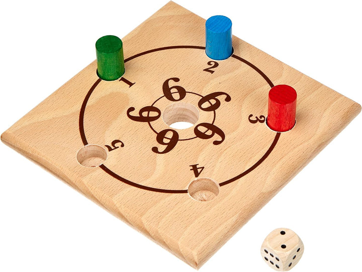 Weible Spiele 04248 - Rund um die 6, Würfelspiel, 14 x 14 cm
