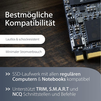 MediaRange Interne SSD Festplatte 512GB - Solid State mit M.2 Schnittstelle SATA Rev. 3.1 und 3D-NAN