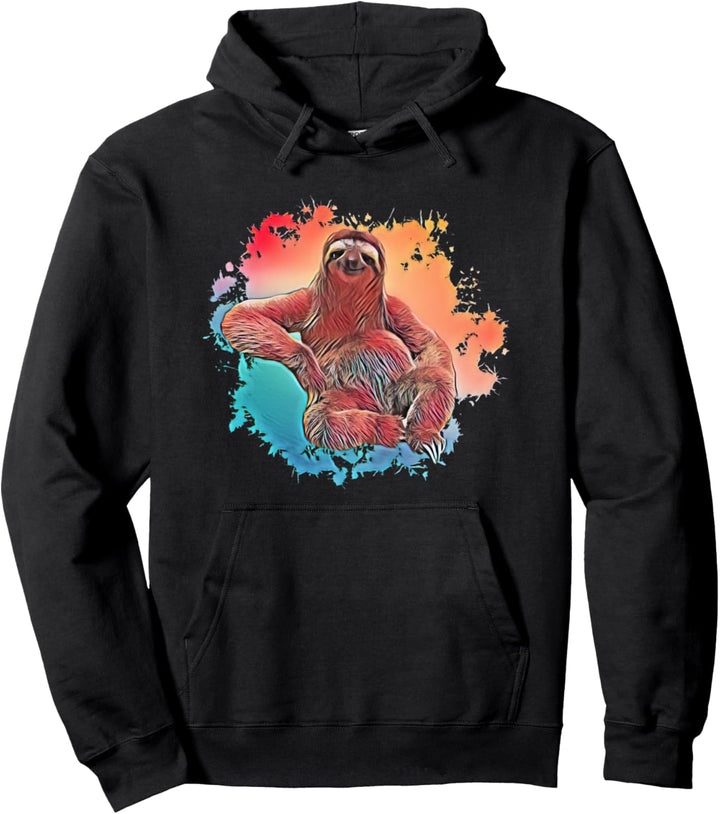 Faultier Motiv süsse bunte Faultiere hängen Trendtiere Pullover Hoodie