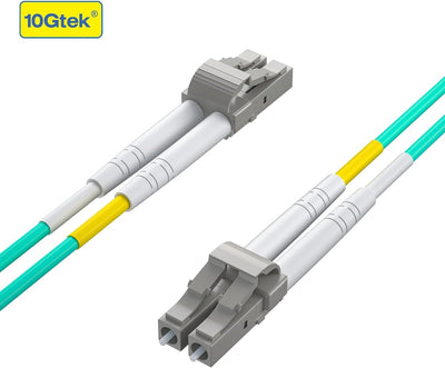 10Gtek LC zu LC OM4 Multimode Duplex 50-Meter, LWL Glasfaser Patchkabel Fibre Optic Patch Cable 50/1