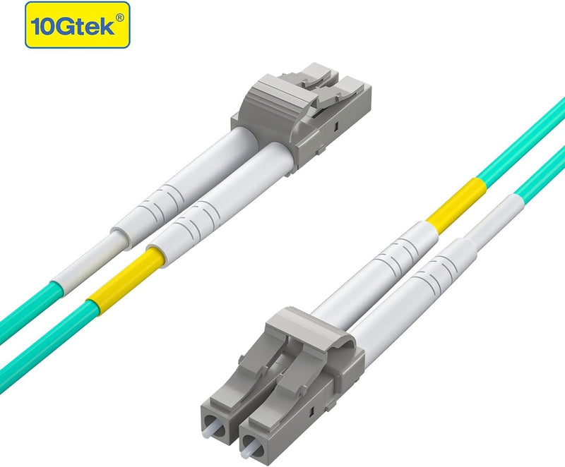 10Gtek LC zu LC OM4 Multimode Duplex 50-Meter, LWL Glasfaser Patchkabel Fibre Optic Patch Cable 50/1
