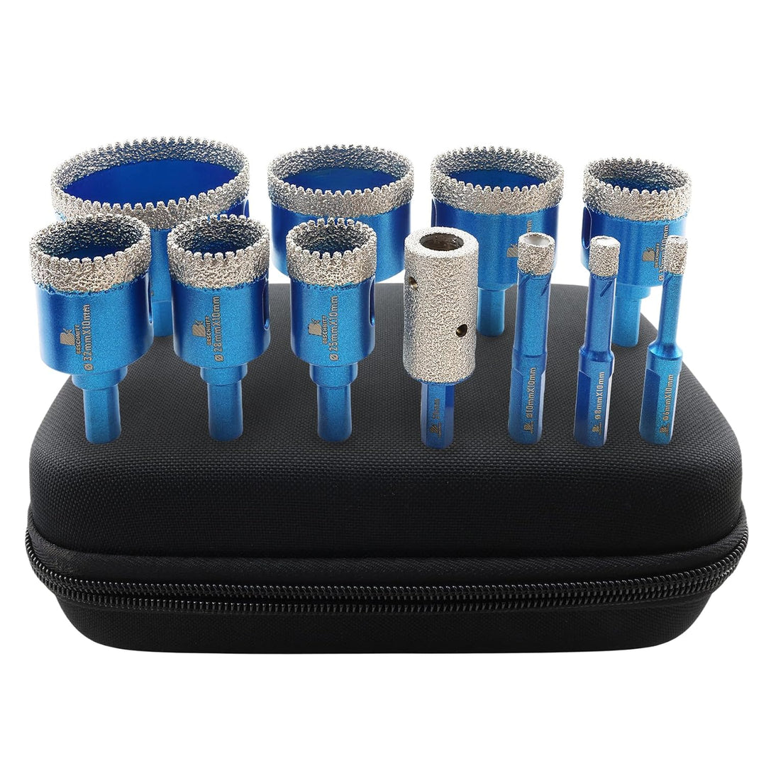 Diamantbohrer Fliesenbohrer Set - BRSCHNITT Diamantbohrer Diamant Fingerfräser für Keramik, Granit,