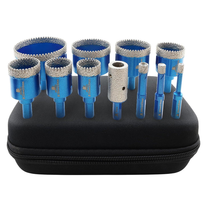 Diamantbohrer Fliesenbohrer Set - BRSCHNITT Diamantbohrer Diamant Fingerfräser für Keramik, Granit,