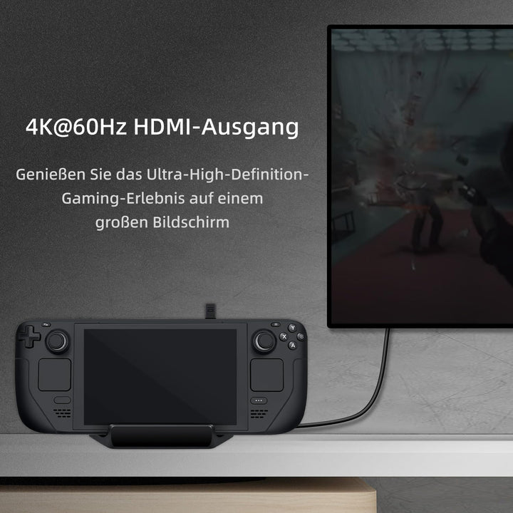 Mcbazel Steam Deck Dock, 6 in 1 Docking Station mit HDMI 2.0 4K@60Hz, Gigabit Ethernet, 3 USB 3.0, P