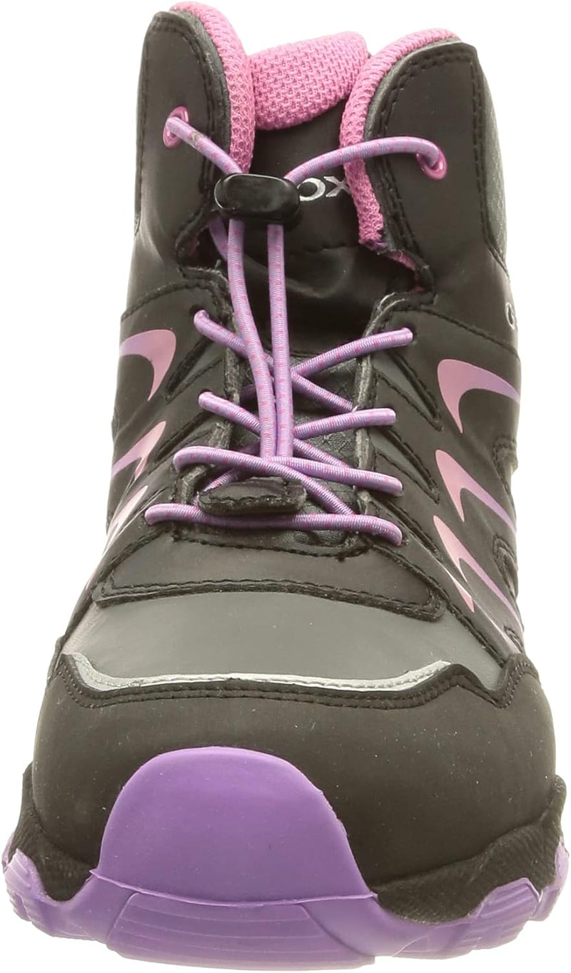Geox Mädchen J Magnetar Girl B Ab Sneakers 24 EU Black Purple, 24 EU Black Purple