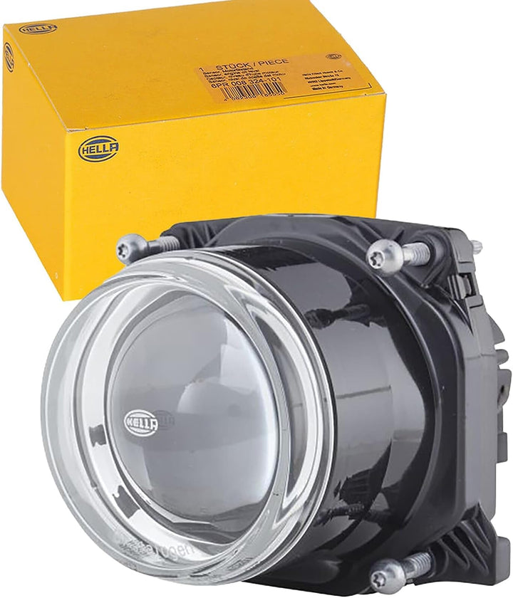 HELLA - DE/FF/Halogen-Hauptscheinwerfer - 90mm Performance - 12V - rund - Einbau - gehärtete Streusc