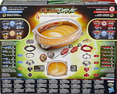 Beyblade Burst QuadDrive Cosmic Vector Battle Set − Beystadium-Arena, 2 Kreisel und 2 Starter, für K