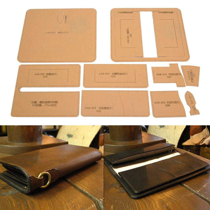 Klares Acryl, das Schablonen-Leder-Mappen-Schablonen-Installationssatz für DIY ledernes Handwerk bil