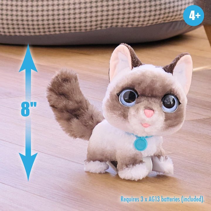 furReal Wag-A-Lots Kitty interaktives Spielzeug, 20 cm gross, hüpfendes Plüschkätzchen mit Soundeffe